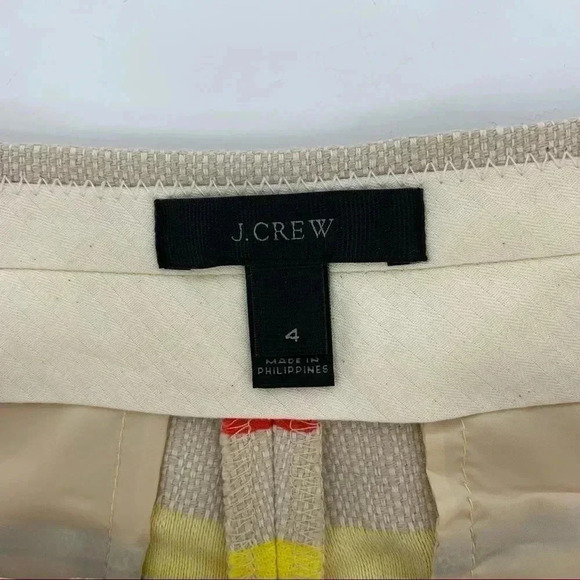 J. Crew Jacquard Basket Weave Colorful Striped Shorts - Picture 6 of 10